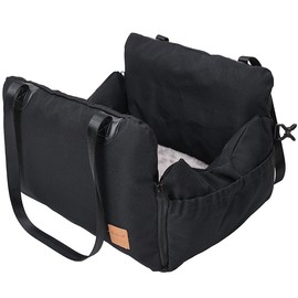 Unbranded Small Medium Dog Car Seat Waterproof Dog Travel Booster Seat Safety Detachable - Black