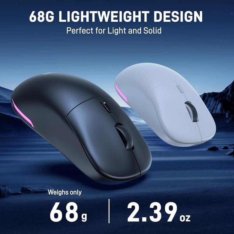 Wireless Gaming Mouse 26000 DPI with RGB Backlit 70 Hours