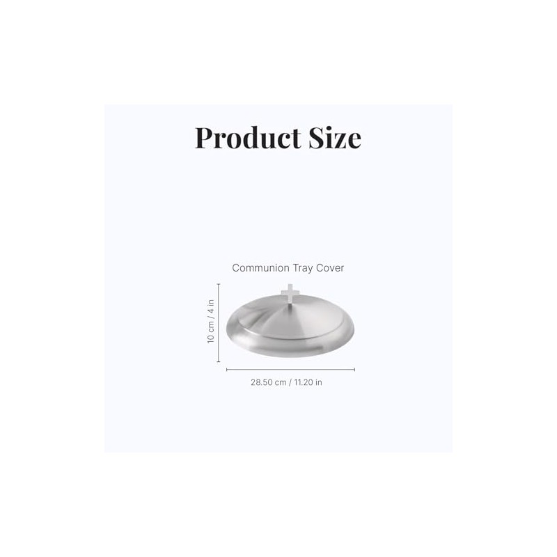 Mayur Exports Stainless Steel Premium Communion Trays Cover Holy Cup