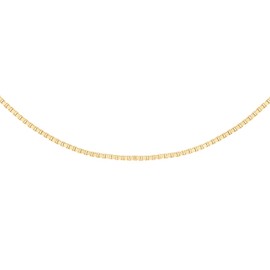 Carissima Gold Women's 9 ct Yellow Gold 0.5 mm Venetian Box Chain Adjustable Necklace of Length 41 cm/16 Inch-46 cm/18 Inch