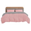 Ev Dekor Double Duvet Cover Sets – Reversible Brushed Microfiber