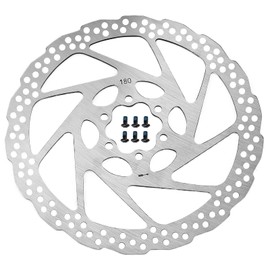 txuzong 180 mm Bicycle Brake Discs, 1cr13 Stainless Steel Brake Disc, 6 Holes Bicycle Brake Disc, Relative Hole Spacing 44 mm, Suitable for Mountain Bikes and Road Bikes