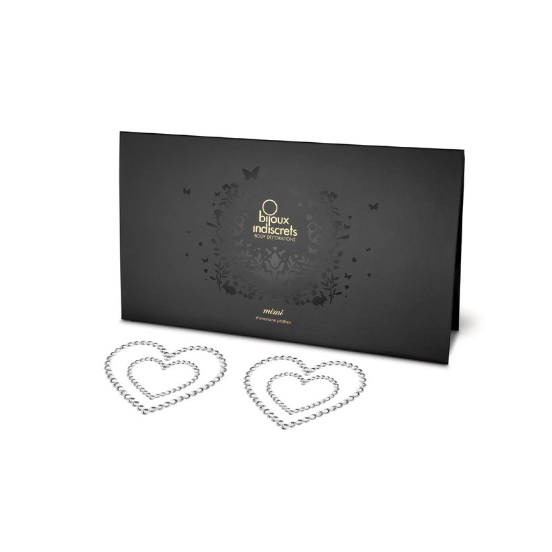 Bijoux Indiscrets Mimi Nipple Patch Heart Silver, , , Silver,