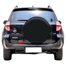 Aolowewin Black Spare Tire Cover, Spare Wheel Cover for Toyota RAV4, Honda CR-V, Jeep Liberty, Ford Bronco SUVs, Dust-Proof Tire Cover Protector (M: 225/65R17, 235/55R18, 235/65R17)
