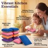MAQIHAN 8 Pack Microfiber Sponge Kitchen - Dish Scrubber Sponge