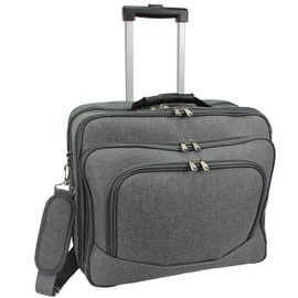 World Traveler Rolling 17-Inch Laptop Briefcase Computer Case, Grey, One Size