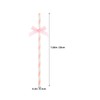 80 pcs Bow Paper Straws 7.87 inch Cute Bow Straws