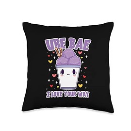 Ube Ice Cream Design For Fillipino Food Lover - Ube Bae Throw Pillow