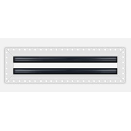 BUILDMART - 14x4 Mud in Air Vent Cover - Drywall Mud-in White Air Vent - Mud Linear Slot Diffuser - Register Grille for Ceiling and Walls - Texas Buildmart