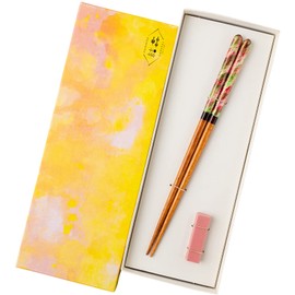 G-81126 Chopsticks, Dishwasher Safe, Natural Wood, Unisex, Chopsticks Rest Set, 8.9 inches (22.5 cm), Unisex, Crystal, Leak Day, Spring, Green, Pink, Made in Japan