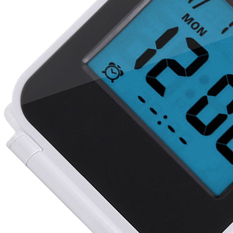 Portable Foldable Tabletop Travel Digital Alarm Clock with Temperature Calendar