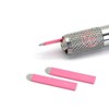 50pcs Pink Disposable Semi-Permanent Eyebrow Needles Blades 0.15mm Nano Needles for Tattoo Manual Pen Availalbe Sizes 12F, 14F, 16F, 18F, 21F, 12U, 14U, 16U, 18U, 21U (0.15mm 16U)