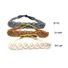 luzen 1Pcs Crochet Headbands Elastic Macrame Boho Headbands Braided Hairband