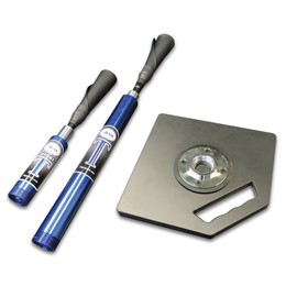 Jugs Combo T Package. Includes 1 Regular T stem: 24-45 inch Extension Range, 1 Short T stem: 16-23 inch Extension Range, and 1 T Base. 1-Year Guarantee.