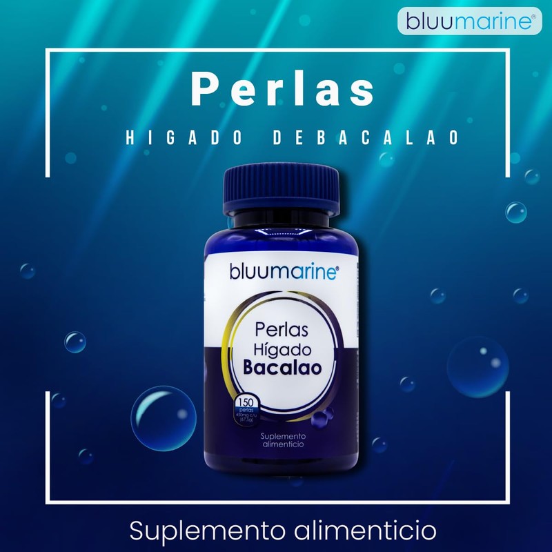 Perlas Higado de Bacalo | BluuMarine | 150 perlas |