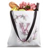 Floral Pink Monogrammed Letter V Initial Unicorn & Flowers Tote