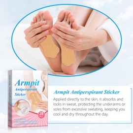 Armpit Sweat Pads - Disposable Underarm Sweat Pads - Sweatproof & Odour Control Sweat Block Wipes - Invisible & Ultra-Thin Sweat Pads Under Arm For Men & Women (28 Pads)