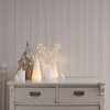 Lights4fun Set of 2 Indoor White Ceramic Light Up LED
