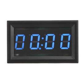 Akozon YB27T LED Electronic Digital Luminous Car Clock Accessories Decoration (Blue)