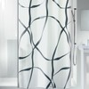 Spirella Ribbon Pearl Black Pearl Effect Textile Polyester Shower Curtain,