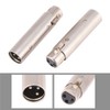 2Pcs 3 Pin XLR Male to Female Socket Connector Audio