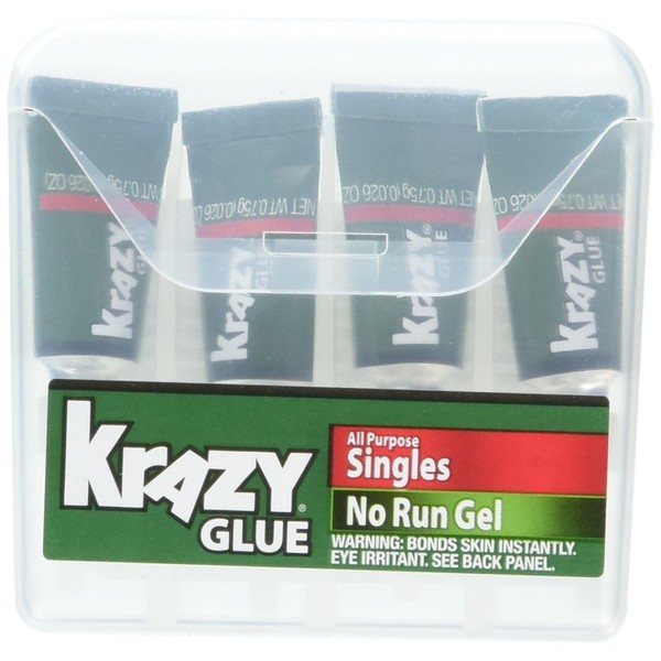ELMERS Instant Krazy Glue All-Purpose Gel with Single Use Tube, 0.75G, Clear (KG86748SN)
