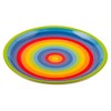 Rainbow Stripe Hand Painted Ceramic Plate 21cm Medium