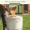 KOL Metal Chicken Feeder 50lbs Capacity with 16 Feeding Ports