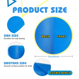 WildTracks 9 inch Spot Markers Flat Field Cones, Non Slip Rubber Agility Markers Flat Field Cones for Soccer Basketball Sports Speed Agility Training (24 pcs)