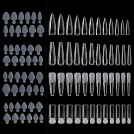 NMKL38 288PCS French Silicone Sticker Nail Dual Form Set Duet Nail System Reusable Pad Quick Building Mold Tips