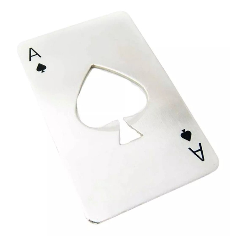 Mafab Tarjeta Destapador Botellas Carta Pokar Acero Inoxidable