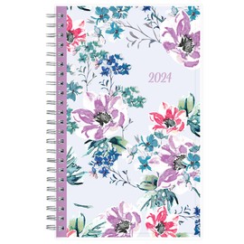 Blue Sky 2024 Weekly and Monthly Planner, January - December, 5" x 8", Clear Pocket Cover, Wirebound, Laila (137276-24)