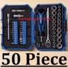 Kobalt 50-Piece SAE & Metric Polished Chrome Mechanics Tool Set