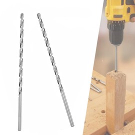2Pcs 200MM x 4MM Extra Long Twist Drill Bits Set for Steel Straight Shank Tool Sets Wood Plastic and Aluminum, Plastic, Jewelry (4MM)
