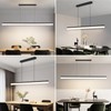 Modern Linear Pendant Light, 59IN Modern Chandelier with Remote Control