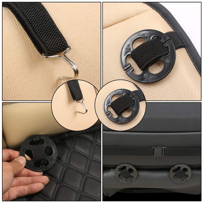 Black Panther 1 Pair PU Car Seat Covers, Front Seat