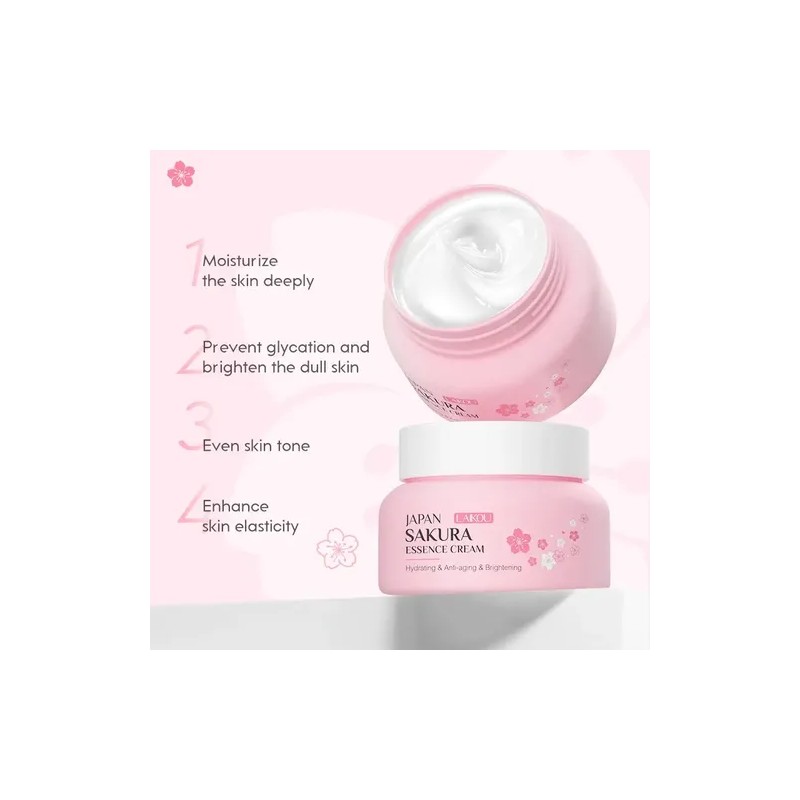 Set Cuidado Facial Laikou Sakura 4pcs Con Protector Solar