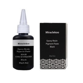 Miraclekoo High Concentrated Black Epoxy Resin Pigment Paste 2.8oz,Concentrate Resin Color Dye,Opaque Black Epoxy Colorant for Resin Coloring, Tables, Tumbler, Resin Molds