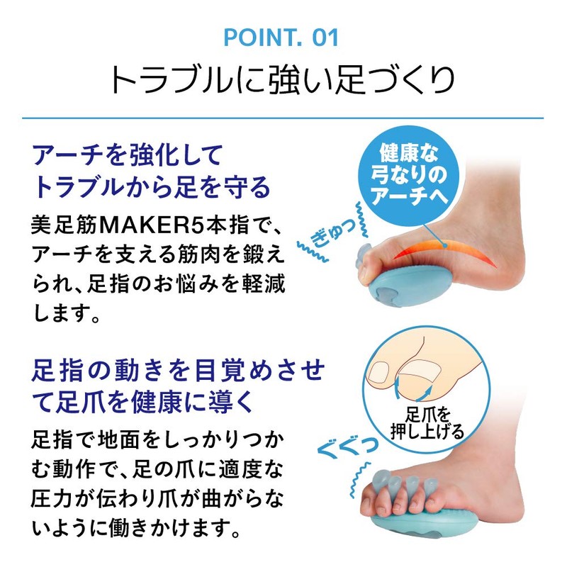 Akaishi Maker 5 Toes For Beautiful Feet (Sky Blue, One