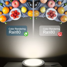 EXTRASTAR 12 W LED Ceiling Light, 1250 Lumens, 4200 K, Natural White, Round Ceiling Light for Living Room, Bedroom, Kitchen, Bathroom, Hallway, 14.5 x 14.5 cm, Non-Dimmable