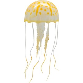 Jowxsx Funny Jellyfish Toy Fishtank Accessories Underwater World Floating Decors Cartoon Aquarium Ornaments Toy Jellyfish Decor (Yellow)