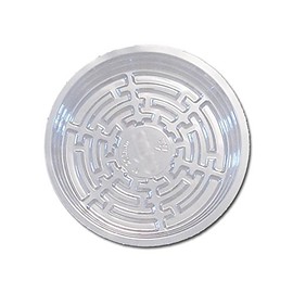 Six Pack of Crystal Clear Plastic Saucers - 8 Inch