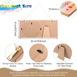 Jetec Teacher Appreciation Gifts Teacher Picture Frame Teacher Photo Frame Holds 4 x 6 Inch Photo Graduation Gift for Teachers Retirement Women Teacher Gifts Party Supplies(Appreciation)