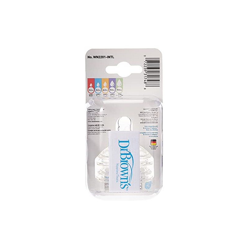 Dr. Brown's Tetina cuello ancho Options+ nivel 2