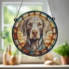 Image Industry Weimaraner Stained Glass Effect Suncatcher - Garden Gift