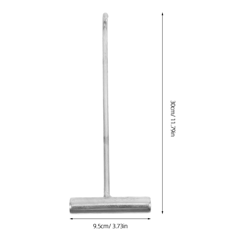 TOPPERFUN Manhole Cover Hook, 11.79in Stainless Steel Hay T-Hook Roller