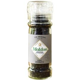 Maldon Whole Black Peppercorns Refillable Grinder - 6x50g