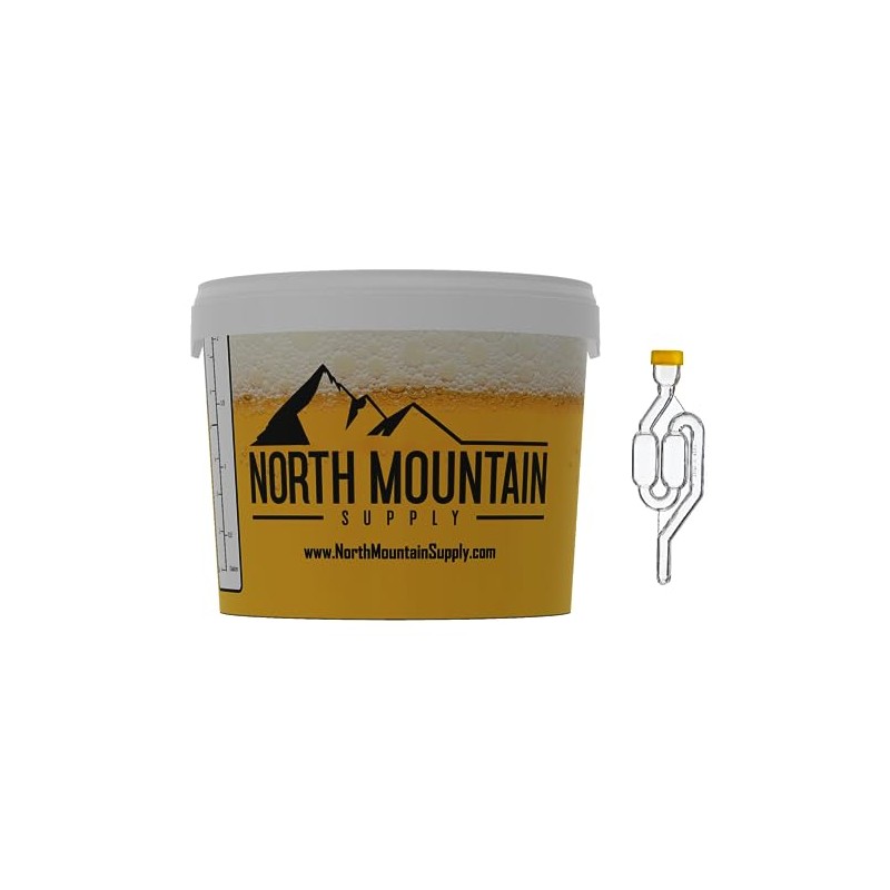 North Mountain Supply 2 Gallon Graduated Fermenting Bucket with Twin
