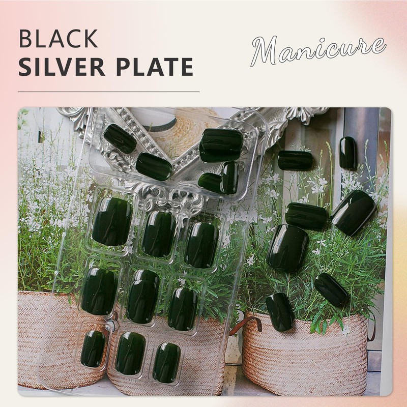 Cosmeria Press On Nails Short, Glue-On False Nails for Perfect