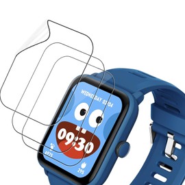 KUSINHOKA 3 Pack Screen Protector for BIGGERFIVE BW01/Kids Smart Watch 1.5 inch,HD Clear Scratch Resistant Bubble Free Easy Installation，Ultra Thin TPU Full Coverage Flexible Soft Film